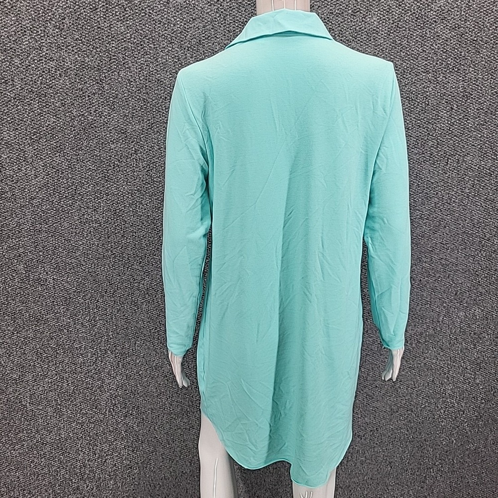Candace Cameron Bure Blue Y-Neck Long Sleeve Dress Petite Small A544127 - Picture 5 of 9